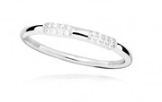 Silver Cat Minimalista ezüst gyűrű cirkónium kövekkel SC512 56 mm akciós termékkép 1