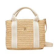  Táska Tommy Hilfiger Th Spring Logo Mini Tote AW0AW17199 Bézs akciós termékkép 1