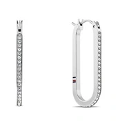 Tommy Hilfiger Ovális acél fülbevaló kristályokkal Dog Tag 2780865 akciós termékkép 1