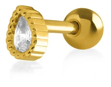 Troli Aranyozott piercing fülbevaló Csepp akciós termékkép 1