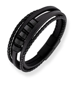 Troli Stílusos bőr karkötő Leather VABOB002 akciós termékkép 1
